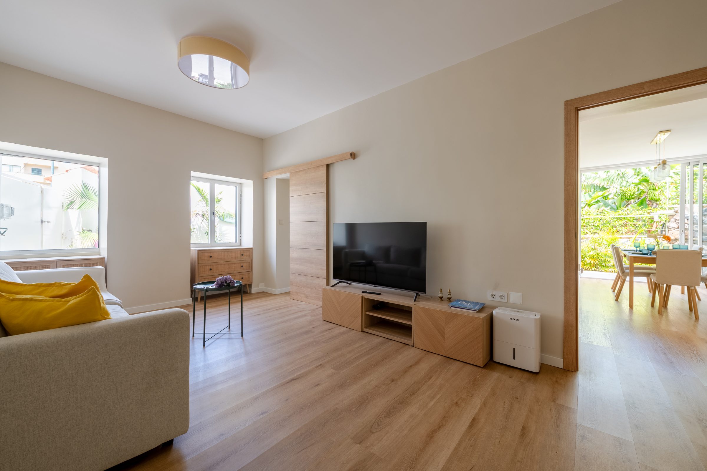 Living room with sofa and TV